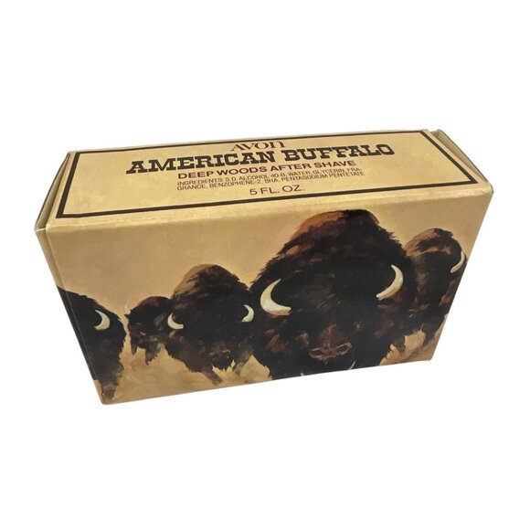 Avon American Buffalo Deep Woods Original BoxAfter Shave 5 Fl Oz Collectible Gla - Picture 4 of 10